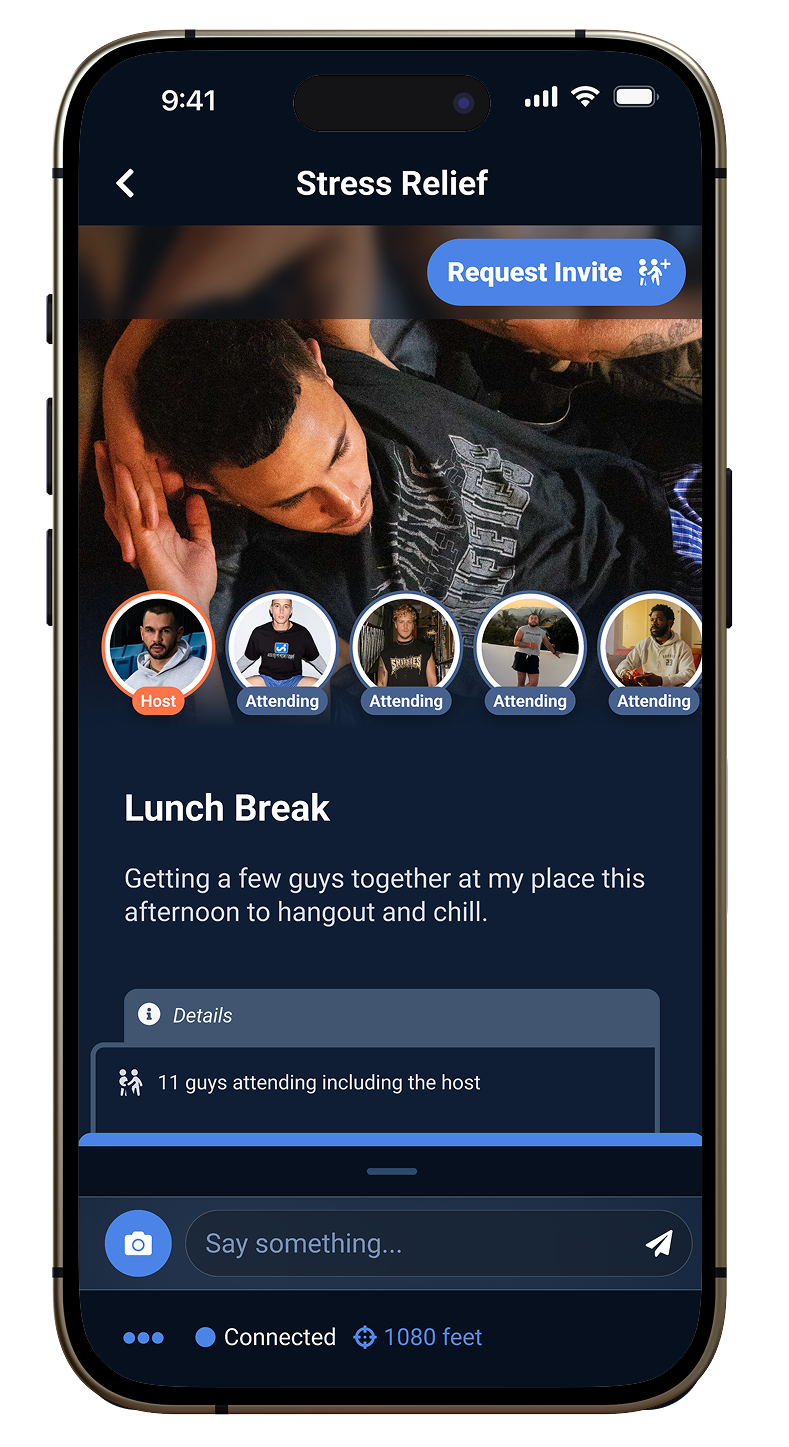 Group view in the Sniffies app